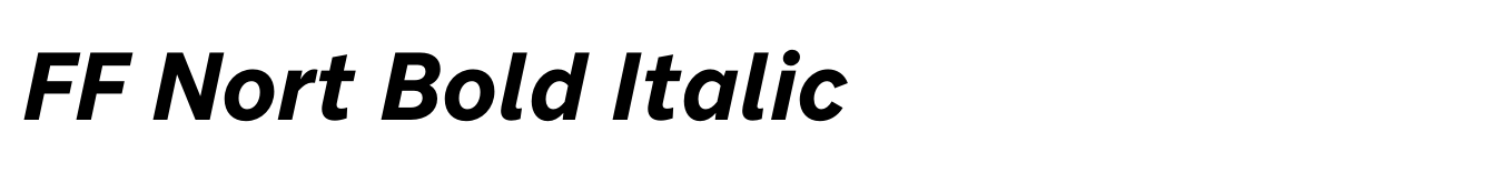 FF Nort Bold Italic